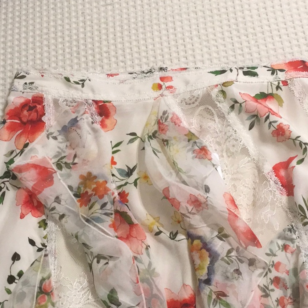 NWT-Alice+Olivia Yulia Floral Lace Godet Ruffle - Picture 8 of 8
